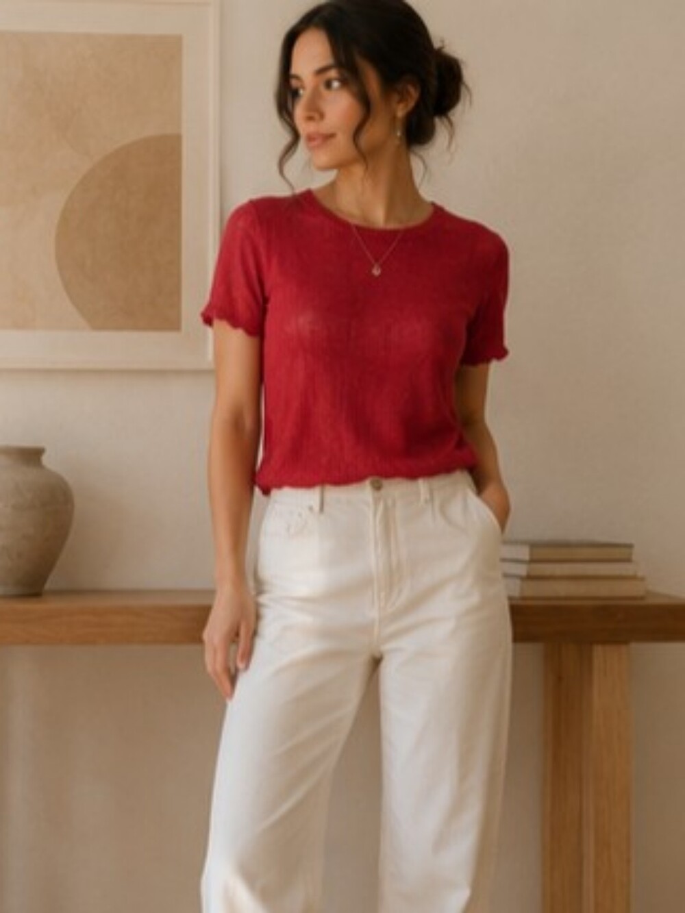 Zara  Short Sleeve Knit Top Small